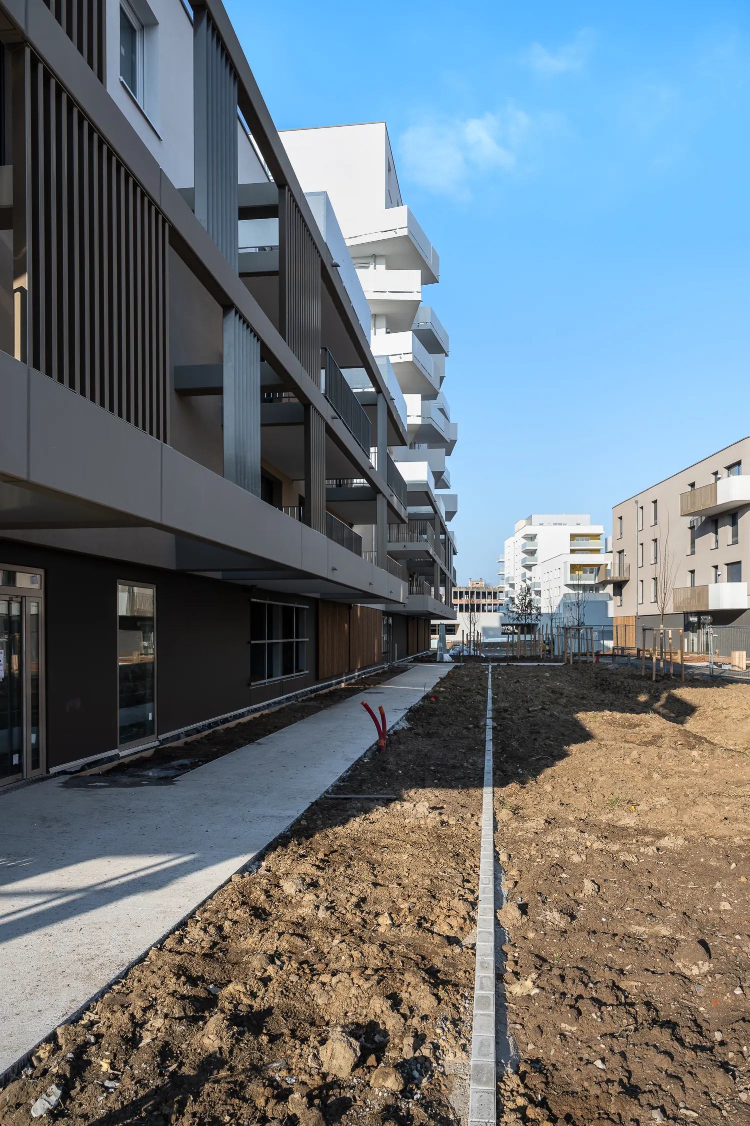 Reportage photo pour montrer l'avancement du projet d'urbanisme de l'ancienne friche istra de Schiltigheim photographies d'architecture prise par Cyril Bécard