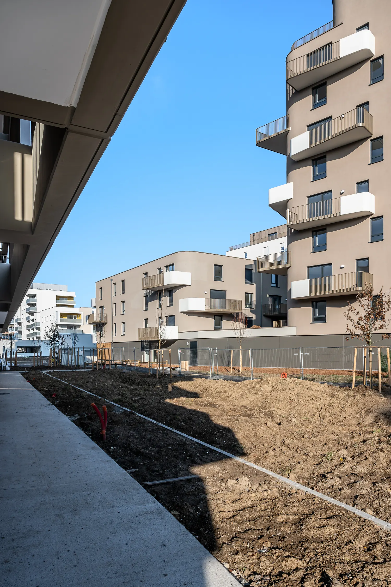 Reportage photo pour montrer l'avancement du projet d'urbanisme de l'ancienne friche istra de Schiltigheim photographies d'architecture prise par Cyril Bécard