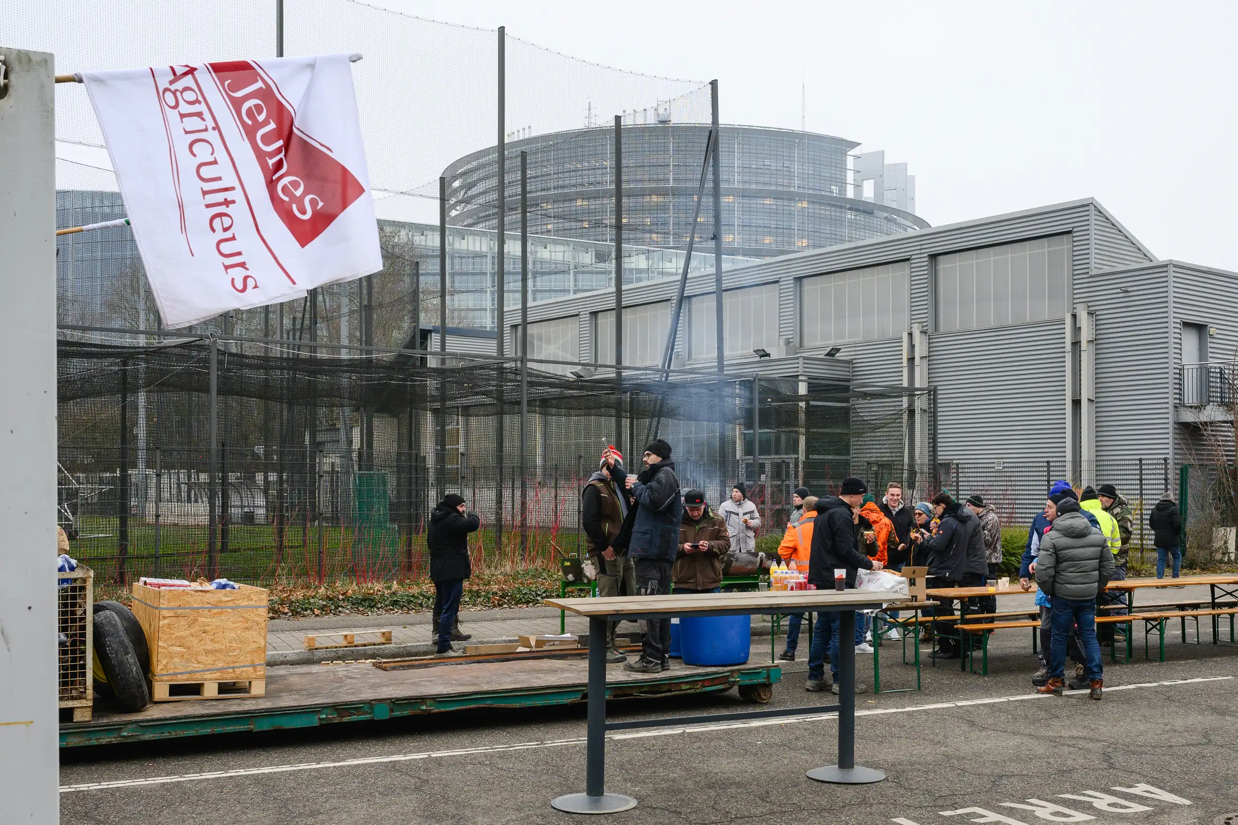 Mobilisation des agriculteurs contre le Mercosur à Strasbourg en 2026, photographie évènement prise par Cyril BECARD