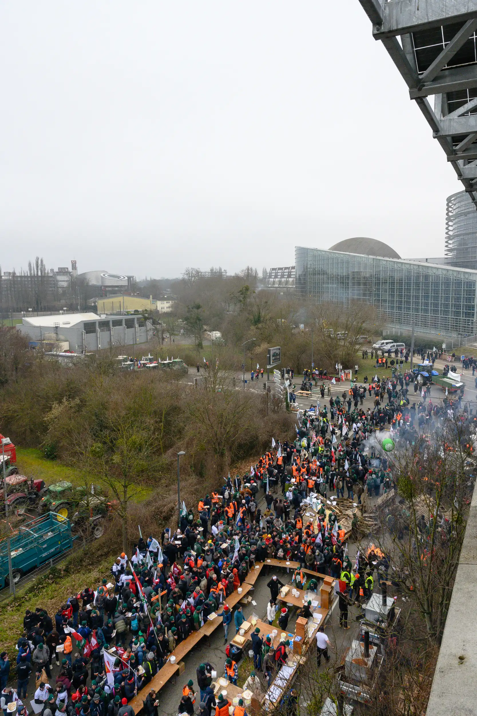 Mobilisation des agriculteurs contre le Mercosur à Strasbourg en 2026, photographie évènement prise par Cyril BECARD