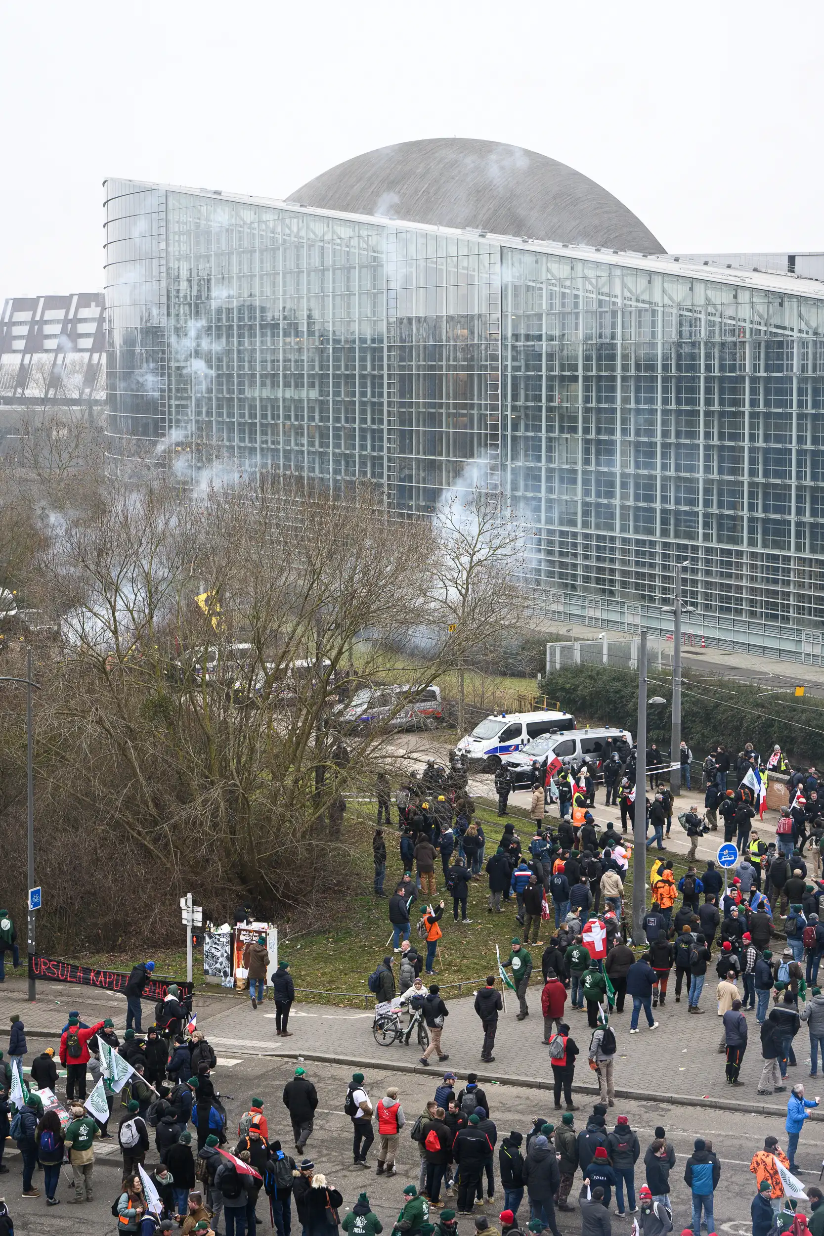 Mobilisation des agriculteurs contre le Mercosur à Strasbourg en 2026, photographie évènement prise par Cyril BECARD