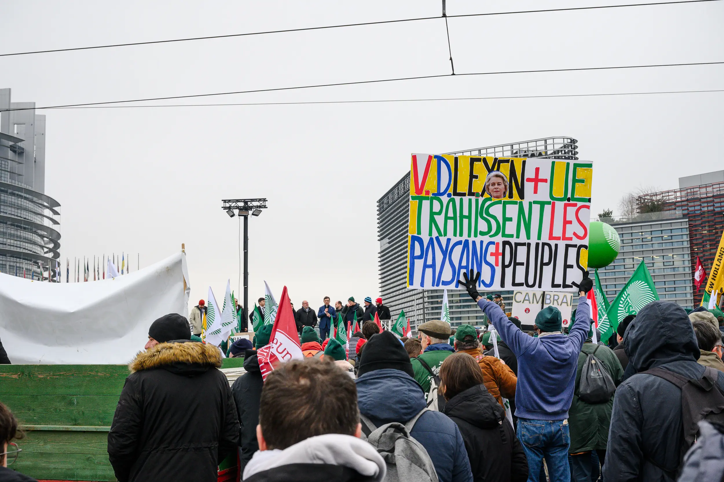 Mobilisation des agriculteurs contre le Mercosur à Strasbourg en 2026, photographie évènement prise par Cyril BECARD