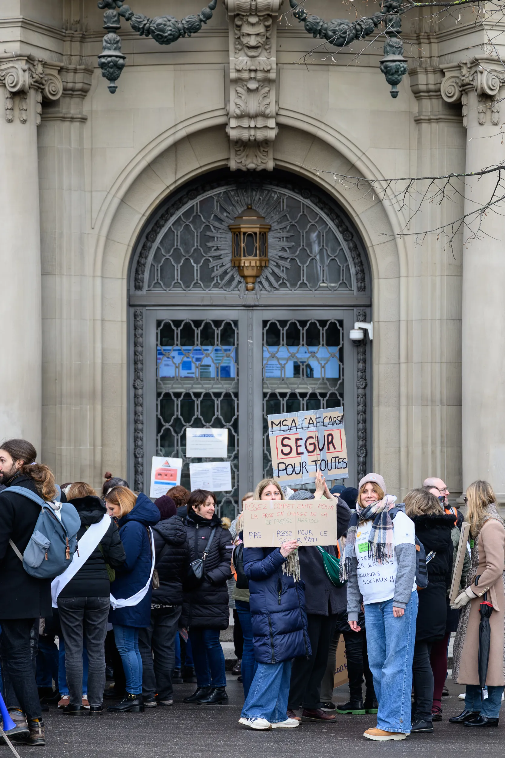 Mobilisation des travailleurs sociaux oubliés de la prime Ségur à Strasbourg en 2026, photographie évènement prise par Cyril BECARD