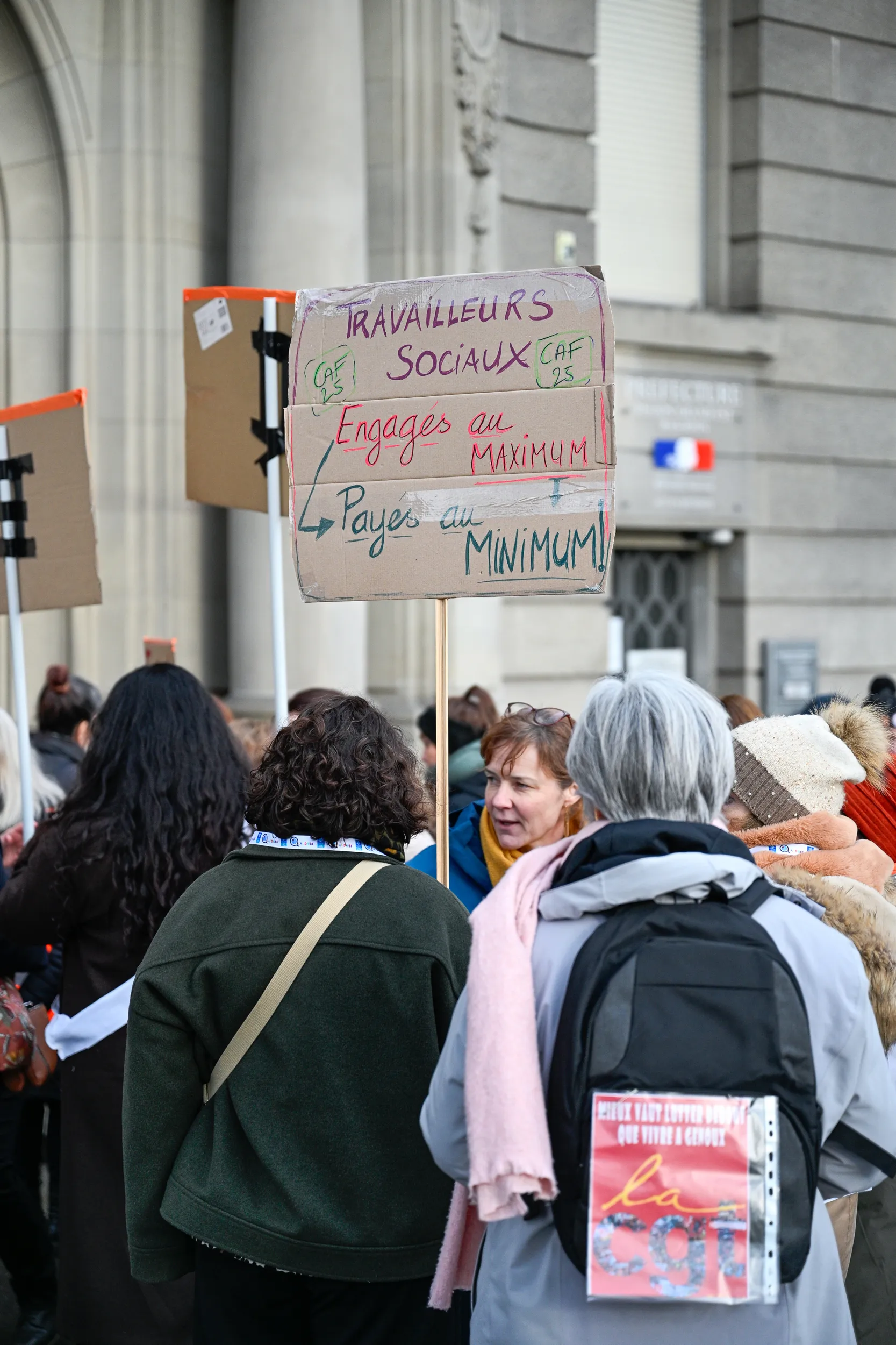 Mobilisation des travailleurs sociaux oubliés de la prime Ségur à Strasbourg en 2026, photographie évènement prise par Cyril BECARD