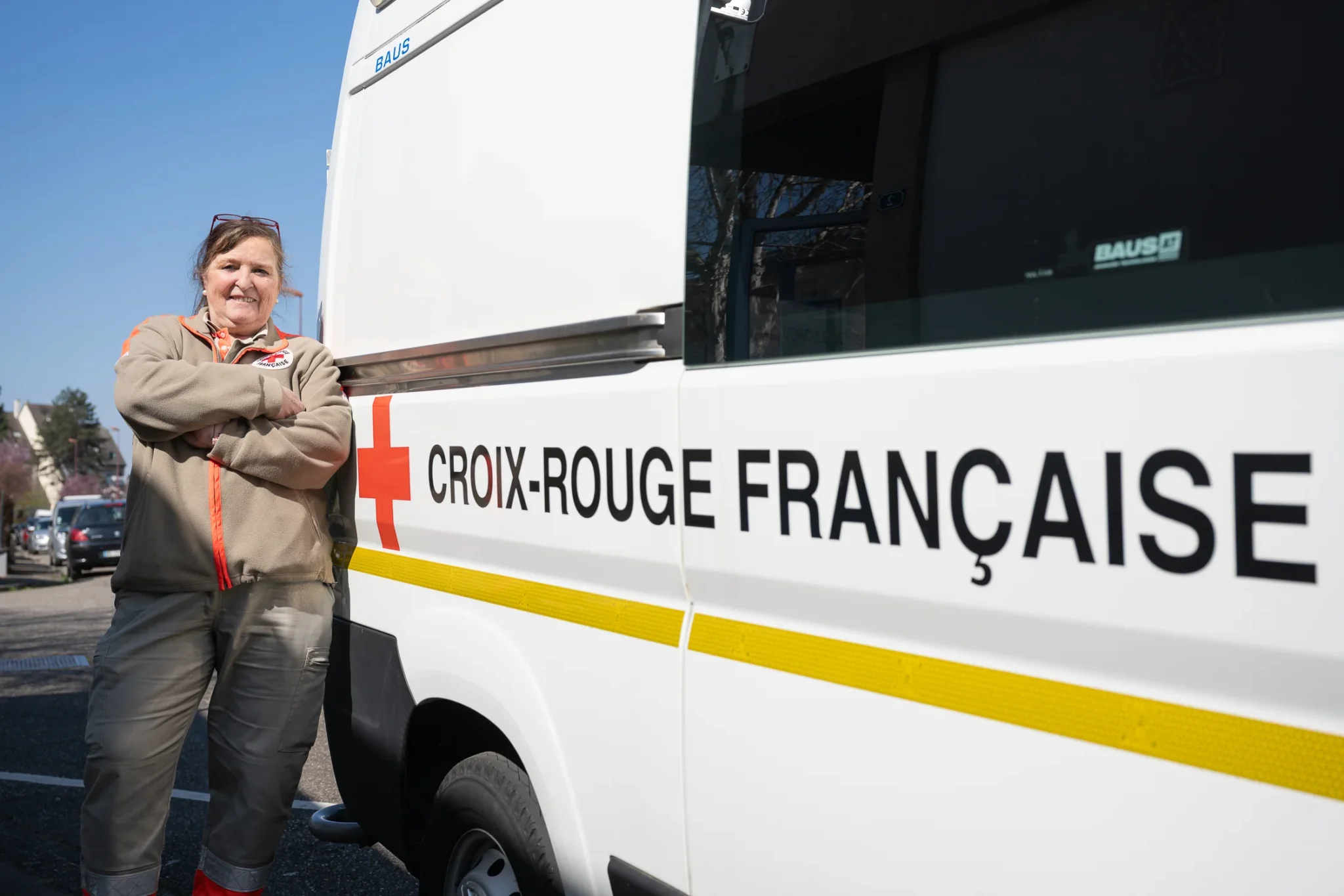 Portrait de Marie-Hélène Gérard présidente de la Croix-Rouge de Schiltigheim photographie de presse prise par Cyril Bécard